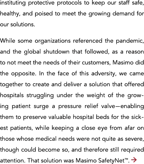 instituting protective protocols to keep our staff safe, healthy, and poised to meet the growing demand for our solut   