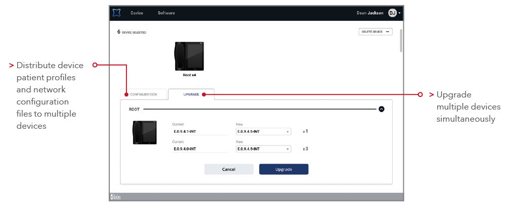 Masimo - Distribute device patient and upgrade devices