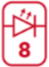 8 LED sensor icon